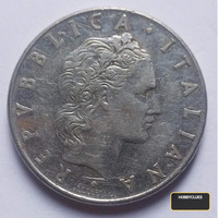 Italy 50 Lire Coin, 1976