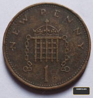 1971 UK 1 New Penny Coin - Image 2