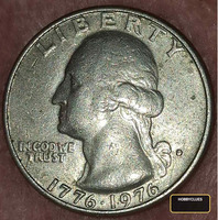 1776–1976 U.S. Bicentennial Quarter Dollar Drummer Coin