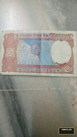 Indian 2 Rupees Banknote with Aryabhata Satellite Design - Image 2