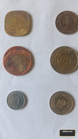 Six-Coin World Lot with Saudi Arabia, India and Singapore Coins