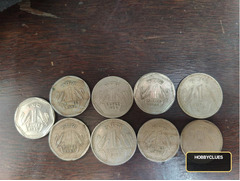 India One Rupee Coin Lot, Assorted Dates, Grain Design
