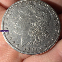 1884 Morgan Dollar Old U.S. Coin Liberty and Eagle Design