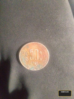 1988 India 50 Paise Old Coin with Ashoka Lion Capital