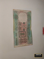 Nepal 5 Rupees Old Banknote with Rural Scene