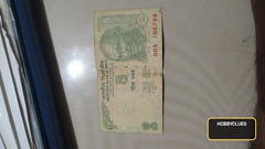 India 5 Rupees Mahatma Gandhi Old Banknote Collectible