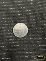 1998 Kuwait 50 Fils Old Coin with Traditional Dhow