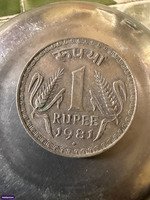 India 25 Paise Coin 1981 with Ashoka Lion Capital