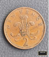 1980 British 2 New Pence Coin Featuring Queen Elizabeth II
