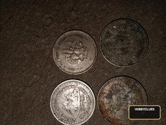India 1 Rupee Commemorative Coin Pair, Agriculture and Quit India