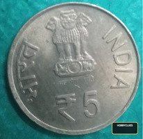 India 5 Rupees Coin - Indian Council of Medical Research Centenary Year (1911-2011)