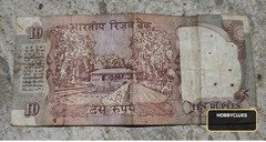 India 10 Rupees Old Banknote with Parliament House Design - Image 2
