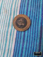 Indian 10 Rupees Bimetallic Coin with Portrait and Ashoka Emblem - Image 2