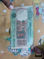 5 rupees note , rare tractor design