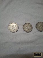 Indian One Rupee Coins Featuring King George VI Portrait