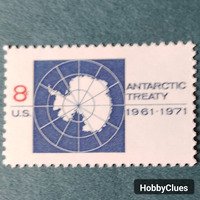 Vintage U.S. Antarctic Treaty 8¢ Commemorative Stamp 1961-1971