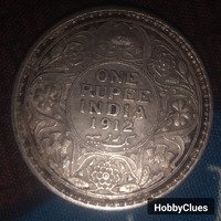 1 rupee india 1912 GEORGE KING EMPEROR - Image 2