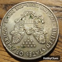 1986 1oz. fine silver one dollar coin - Image 2