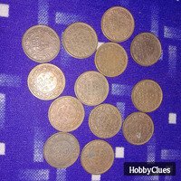 1933-1939 1/12 anna coins