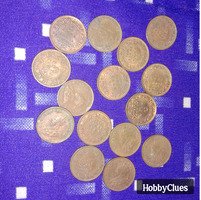 Rare 1918 to 1929 1/12 anna coins