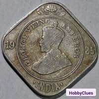 1925 year 2 ANNAS Coin