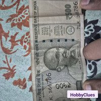 rs 500 note with serial no. 366786