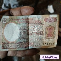 rare indian 2 rupees note