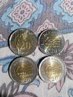 These are ₹20 coins of India