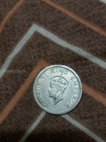 1947 India One Rupee Coin - George VI King Emperor - Image 2